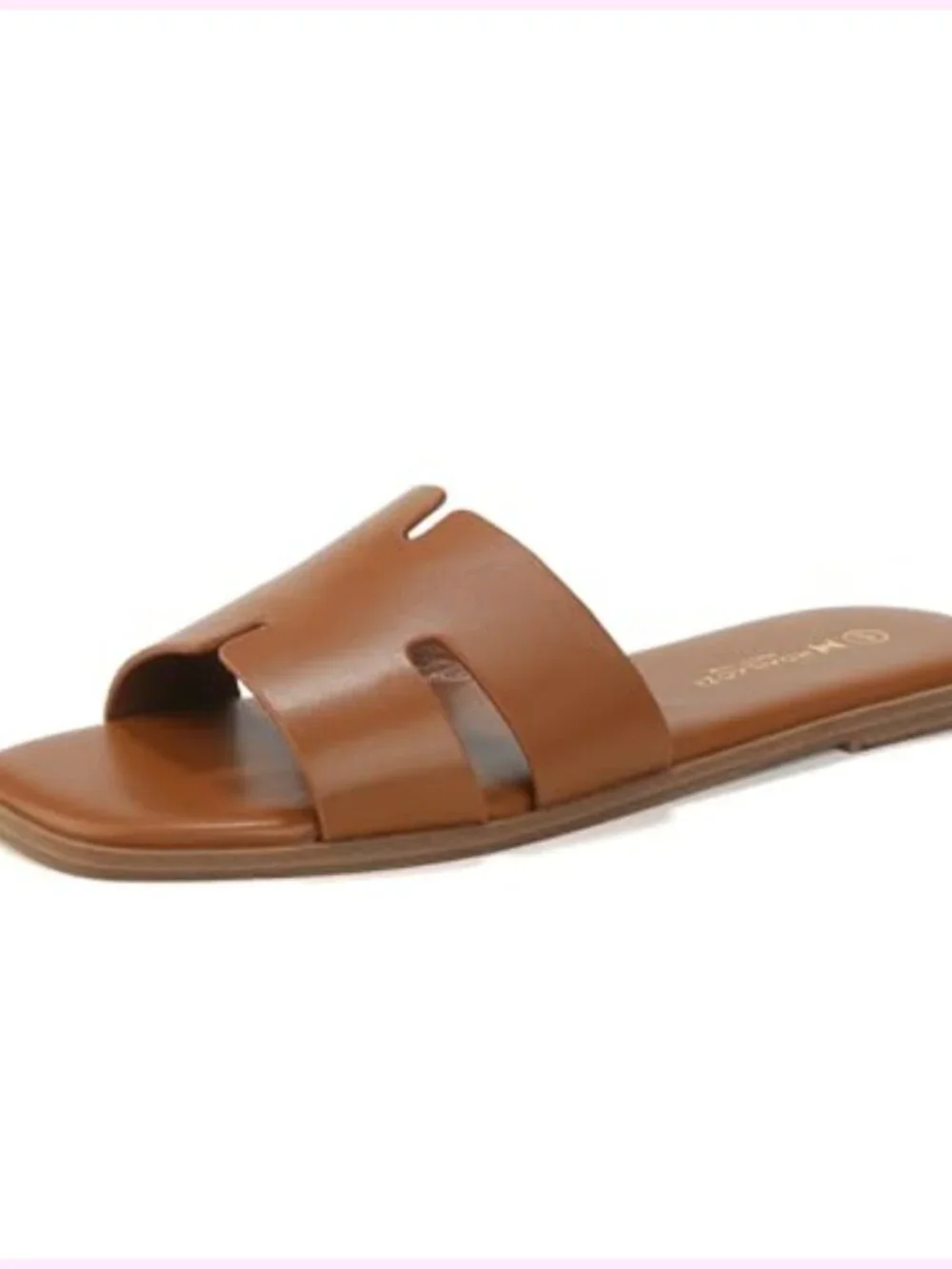 Women's Flat Sandals, Slip On Slide with Memory Foam Insole, Non-Slip Outsole